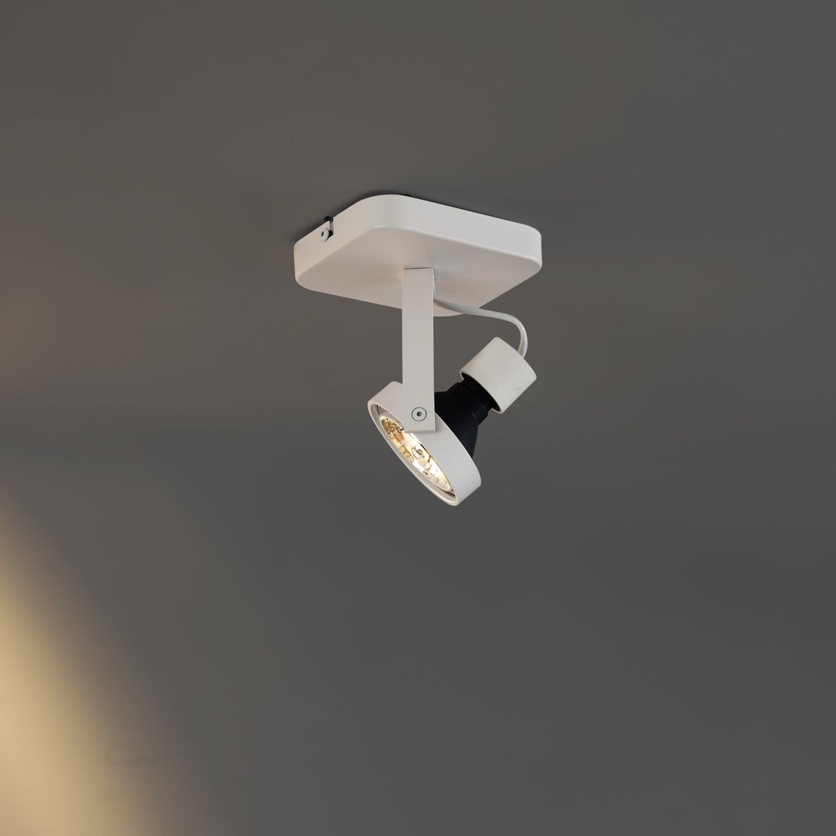 Design plafondspot wit GU10 70mm draai- en kantelbaar - Vo