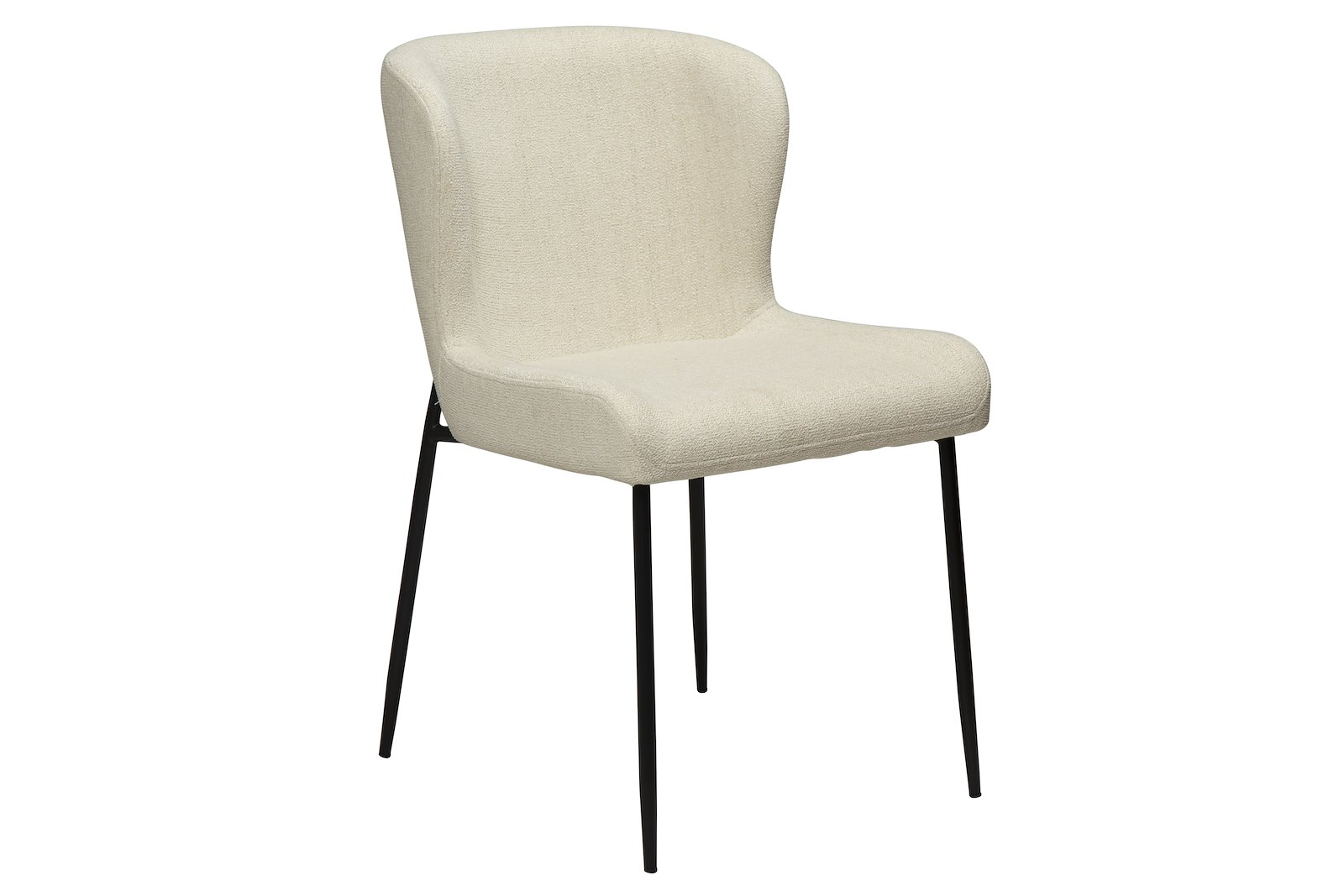 Glam spisestol Tekstil Bouclé simply beige og sorte ben