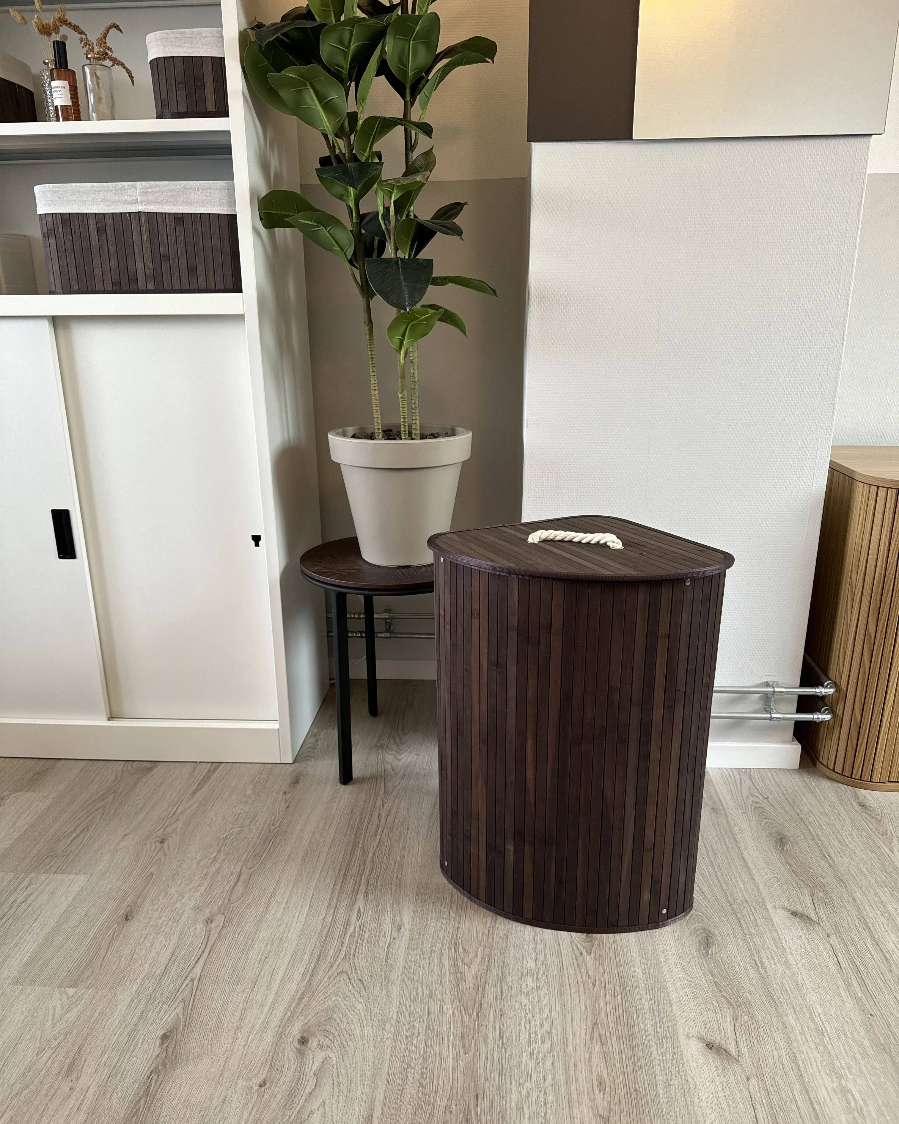 Mand MATARA Bamboehout Donkerbruin 57 L