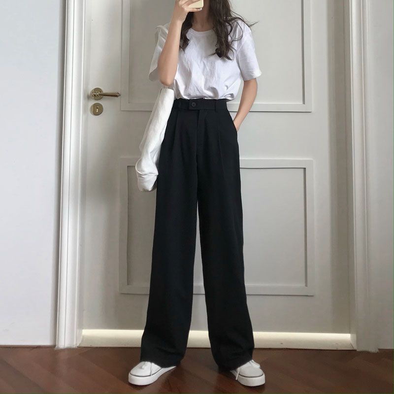 Strawolf - Wijde pantalon met hoge taille