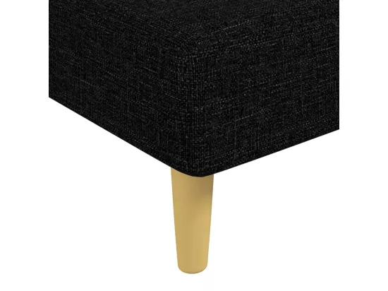 Prolenta Premium - Chaise longue noir tissu
