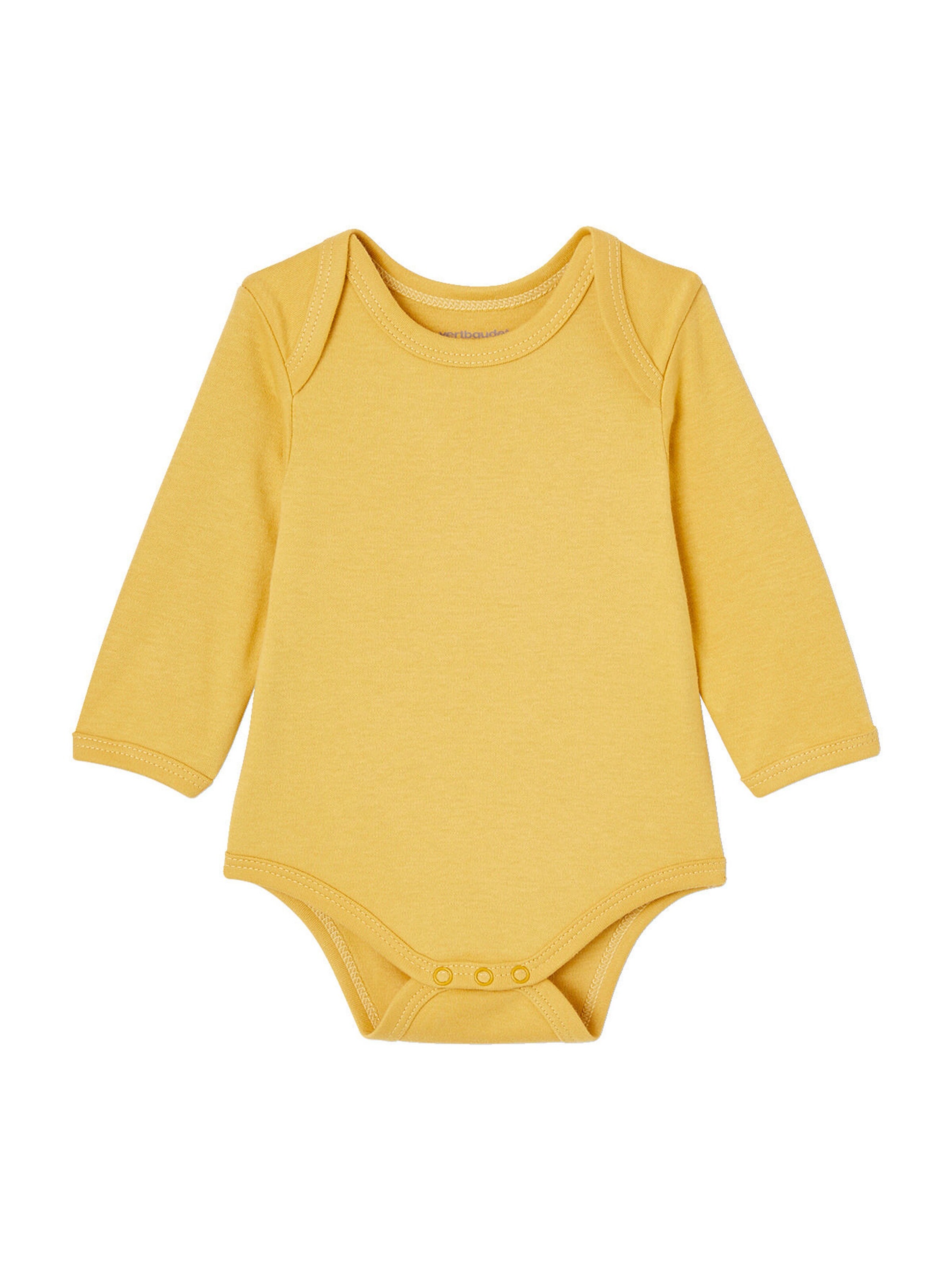 Vertbaudet 5er-Pack Baby Langarm-Bodys in Schlupfform mit Früchten, Bio-Baumwolle salbeigrün