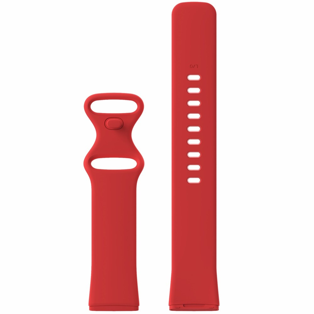 Fitbit Versa 4 / Versa 3 / Sense 2 / Sense Silikon Sport Armband (Gelenkumfang 160-200mm) - Rot