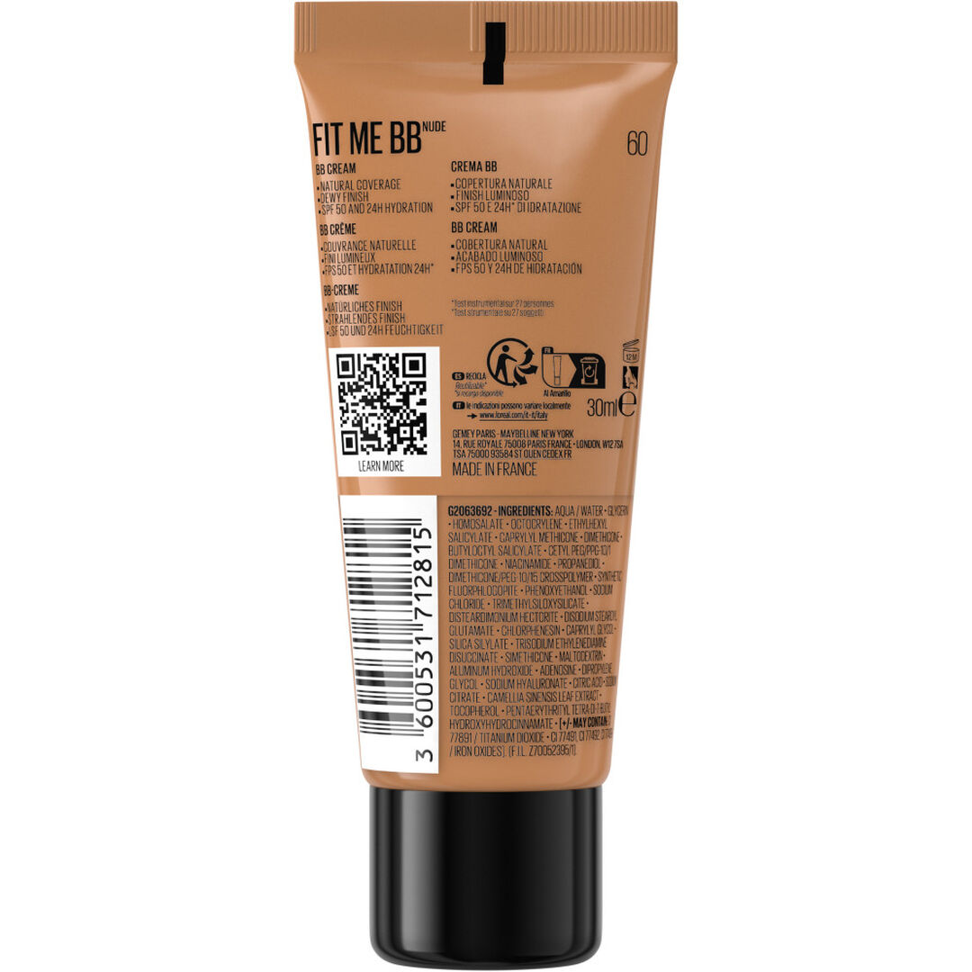 MAYBELLINE  Fit Me BB Nude Cream SPF50