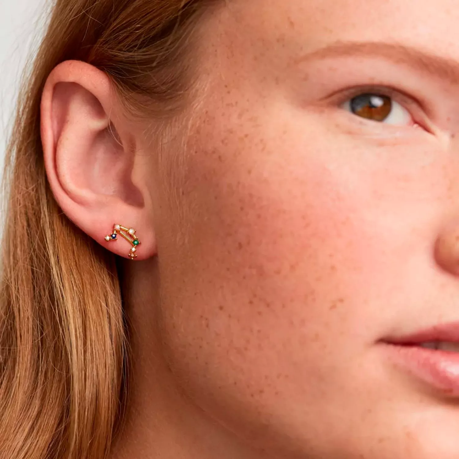 PDPAOLA Libra Øreringe 18 kt. Forgyldt Sølv AR01-410-U