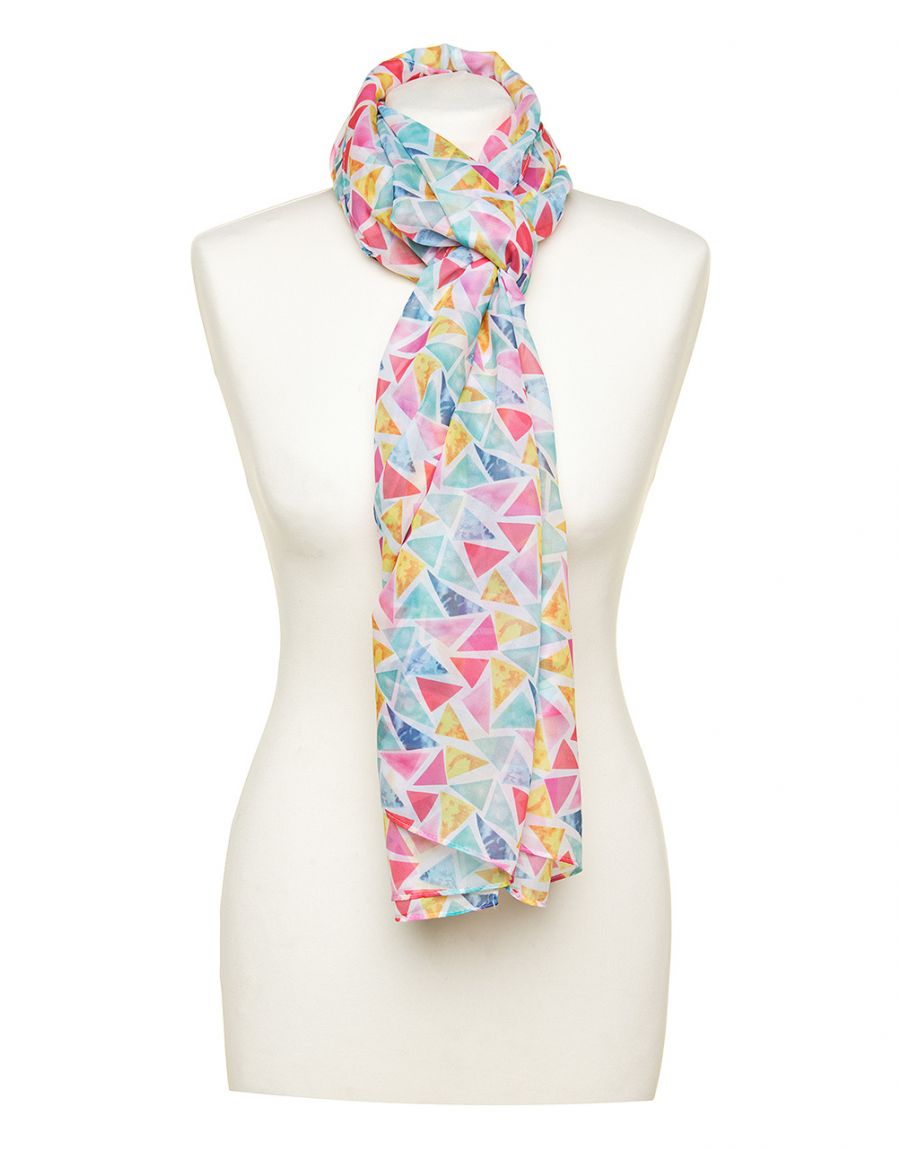 Foulard carré rose