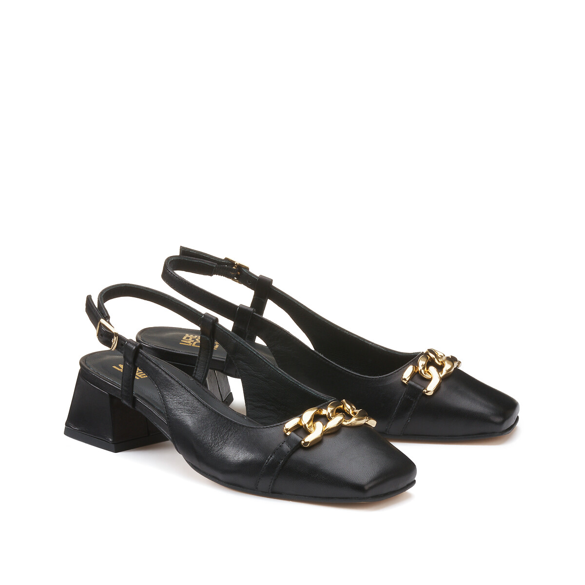 COLEÇÕES LA REDOUTE<br>Bailarina em couro, brede hak