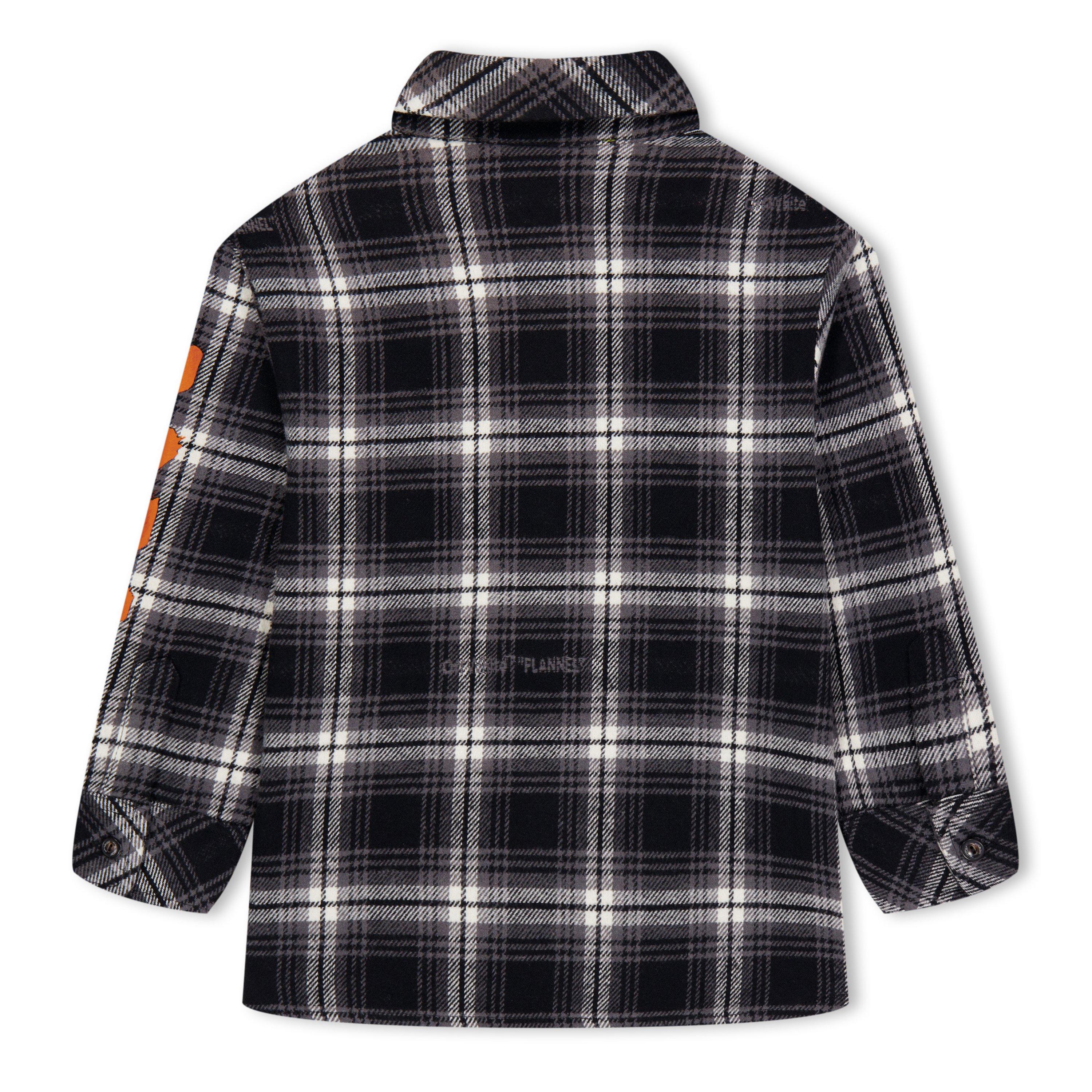 Off White Diagonal Check Flannel Shirt Infants