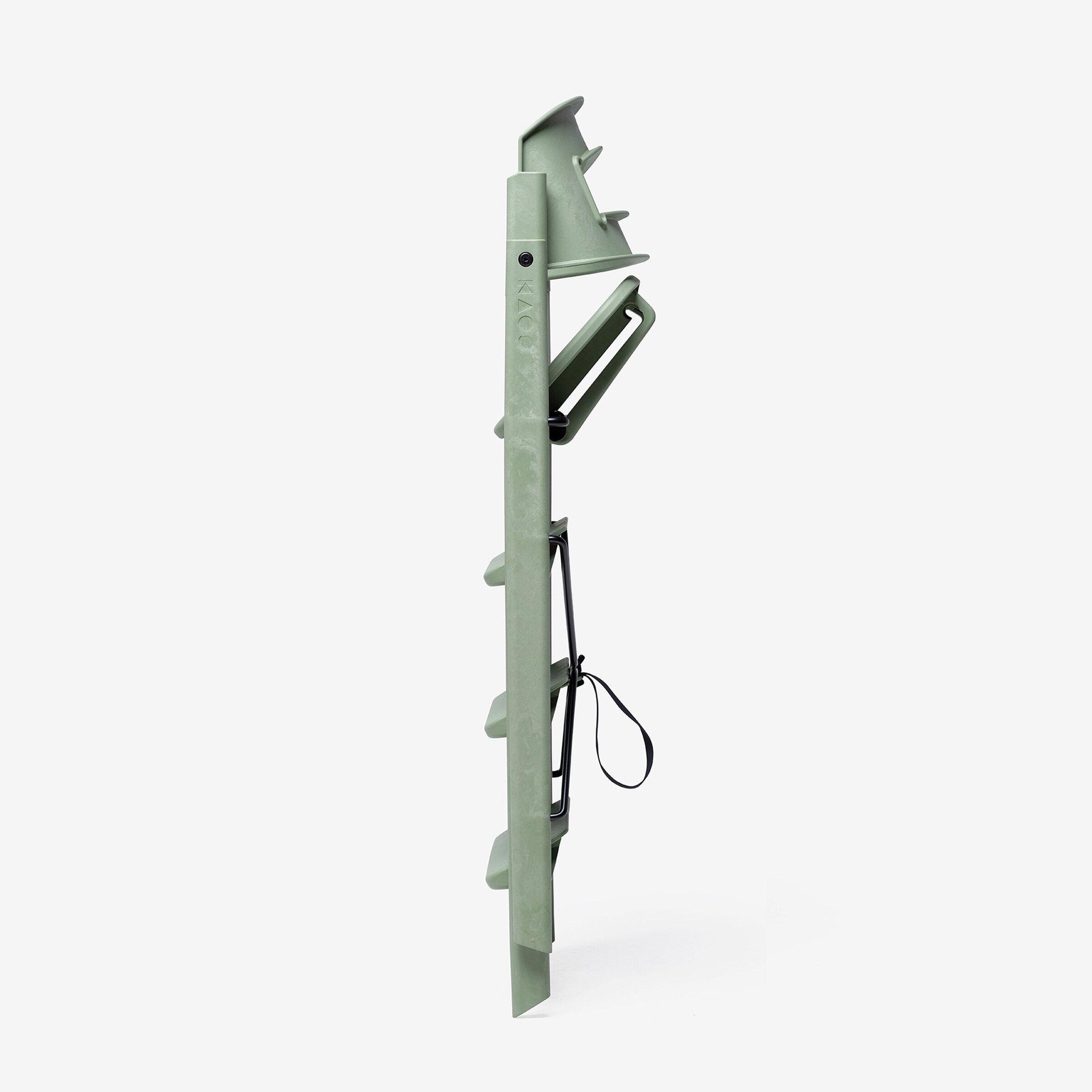 KAOS Treppenhochstuhl Klapp Recycled mineral green