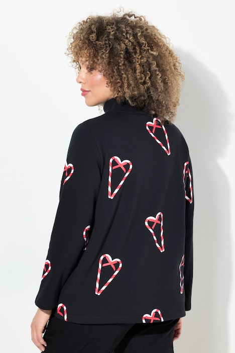Sweatshirt, Zuckerstangen, Classic, Stehkragen, Langarm
