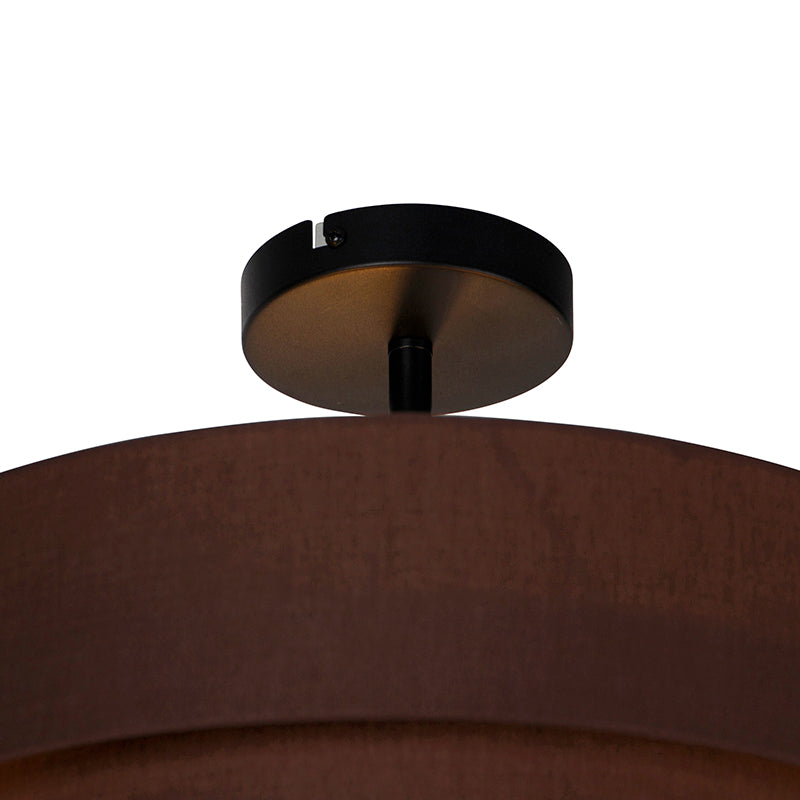 QAZQA Moderne plafondlamp bruin 45 cm 3-lichts - Drum Trio