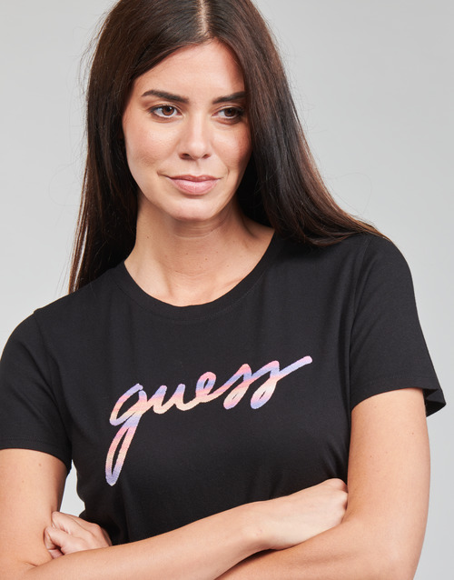 Guess - SS SUNSET GRADIENT LOGO - Noir / Multicolore
