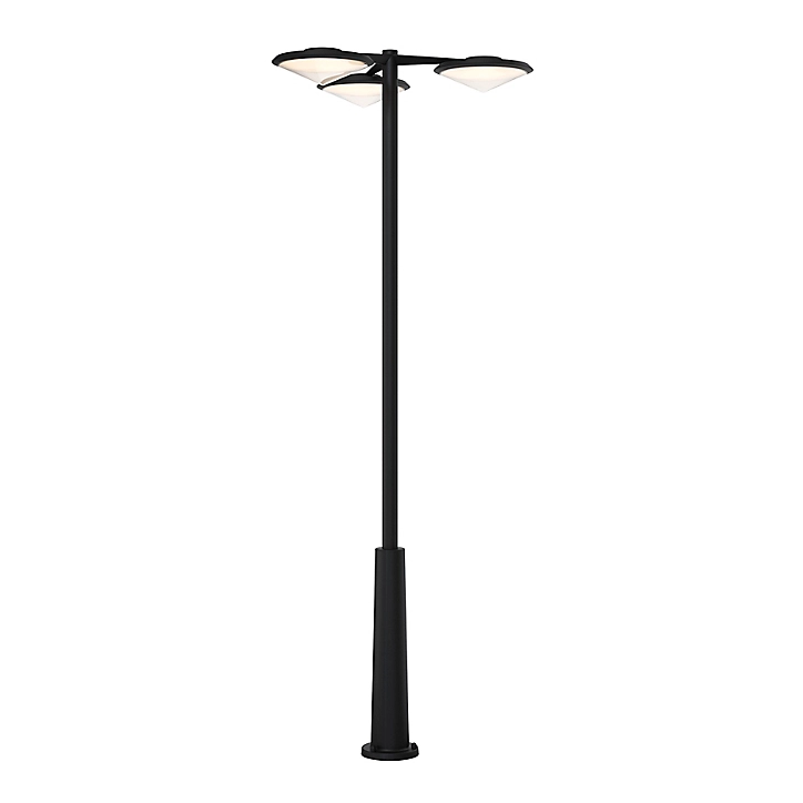 Lampadaire Ortano LED intégrée 3x1100lm 3x20W IP44 GoodHome noir