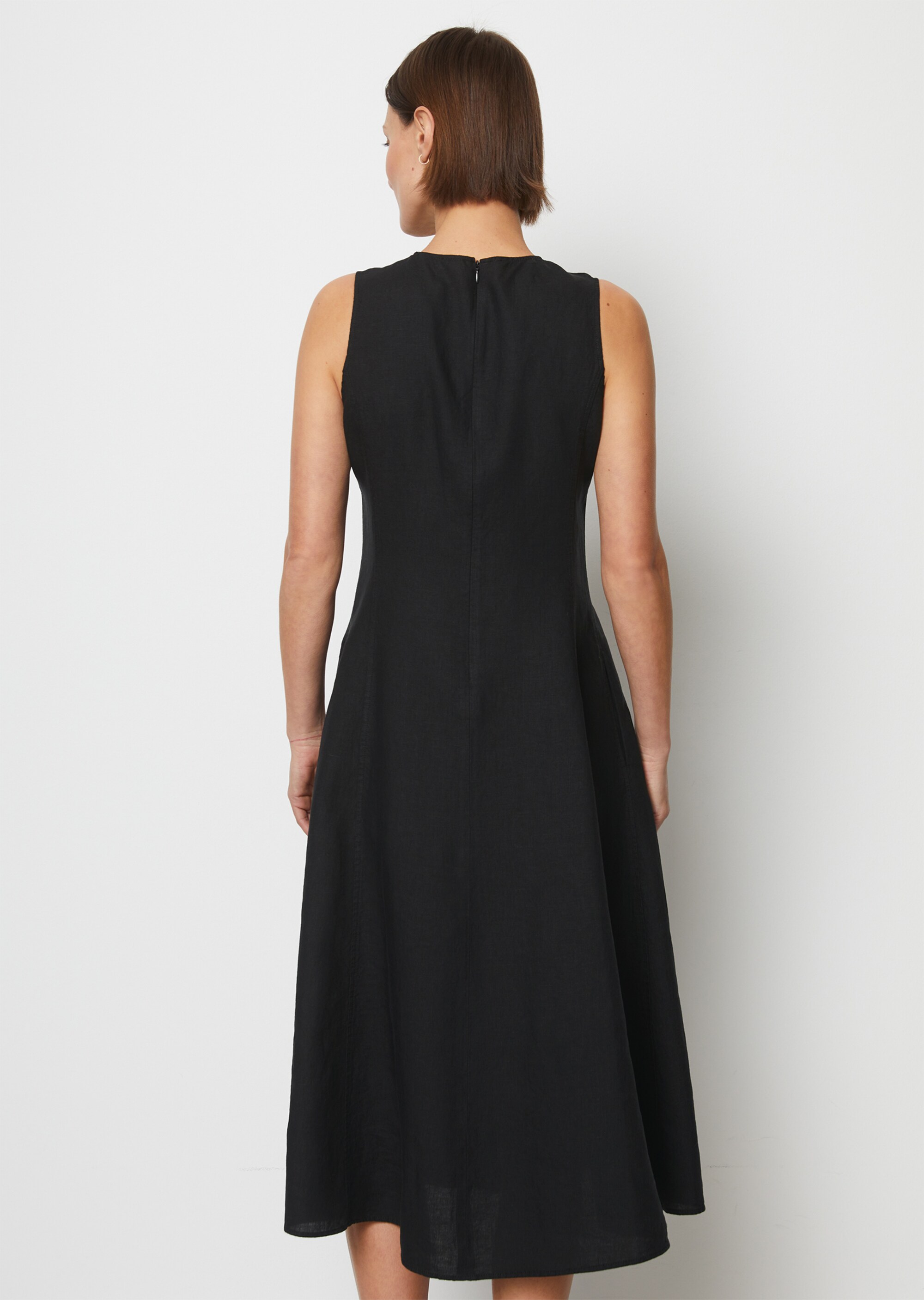 Leinenkleid fitted A-Shapeaus sommerlich leichter Ware