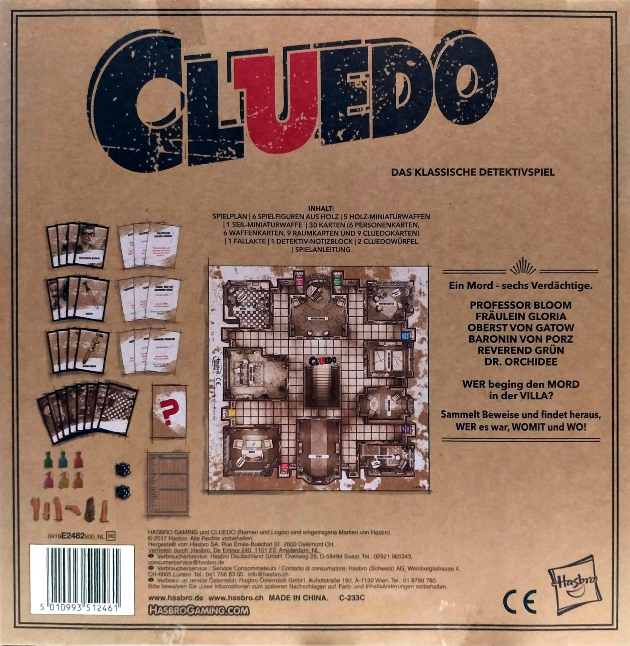 Cluedo Rustikal (Holz Sonderedition) Brettspiel Gesellschaftsspiel