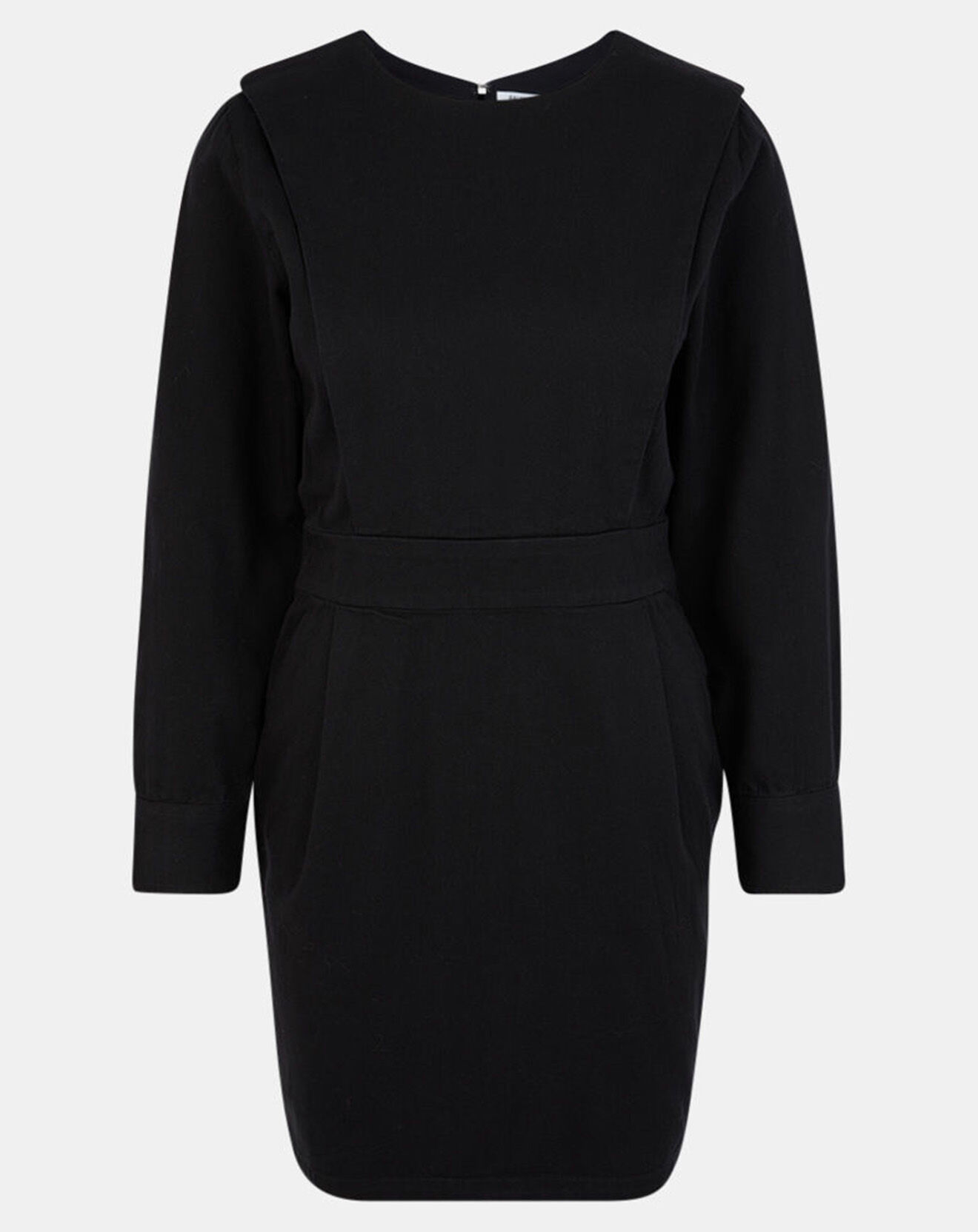 Galeries Lafayette Robe courte en Coton bio Clara unie noire