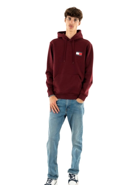 Sweat tommy jeans reg essential fl vlp deep rouge