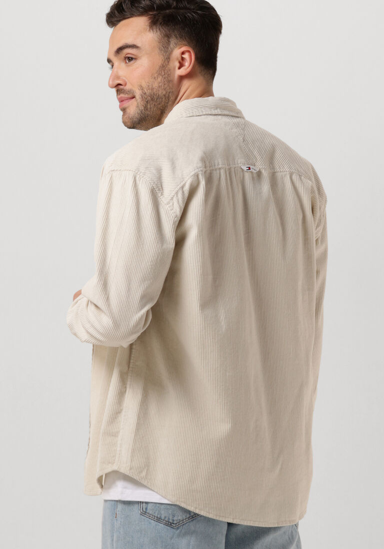 TOMMY JEANS beige tommy jeans casual overhemd tjm rlx chnky corduroy shirt ext
