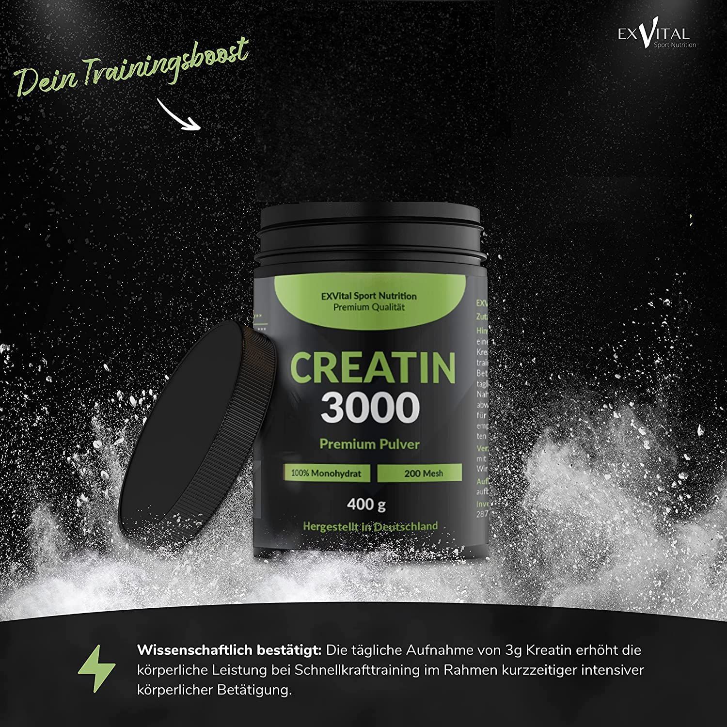 EXVital® Creatin 3000 Monohydrat premium Pulver