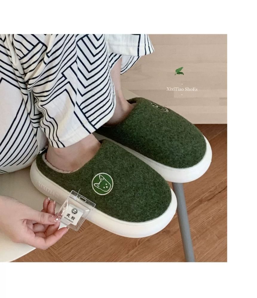 ZORI - Fleece pantoffels met borduursel voor thuis