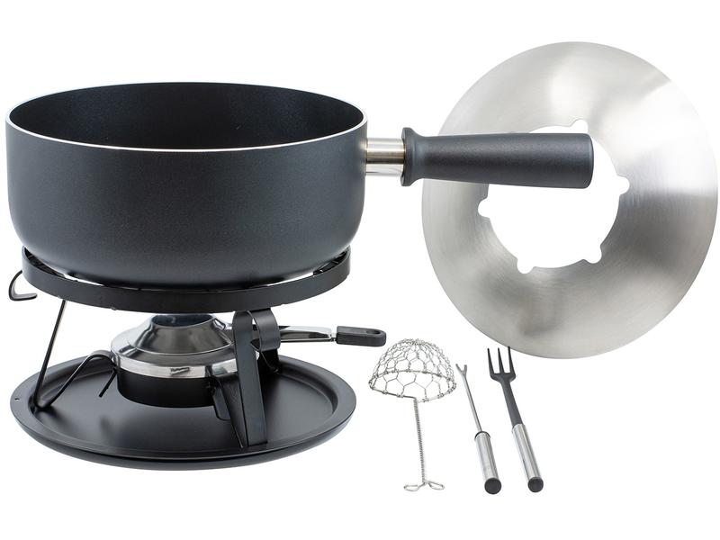 Kadastar Käsefondue-Set Royal 22 Teile, Schwarz Fondue-Set