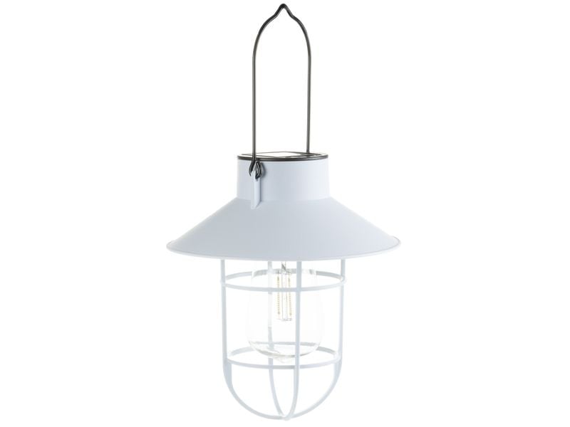 COCON Laterne LED Solar, Weiss Dekorative Beleuchtung für den Balkon, die Terrasse oder den Garten