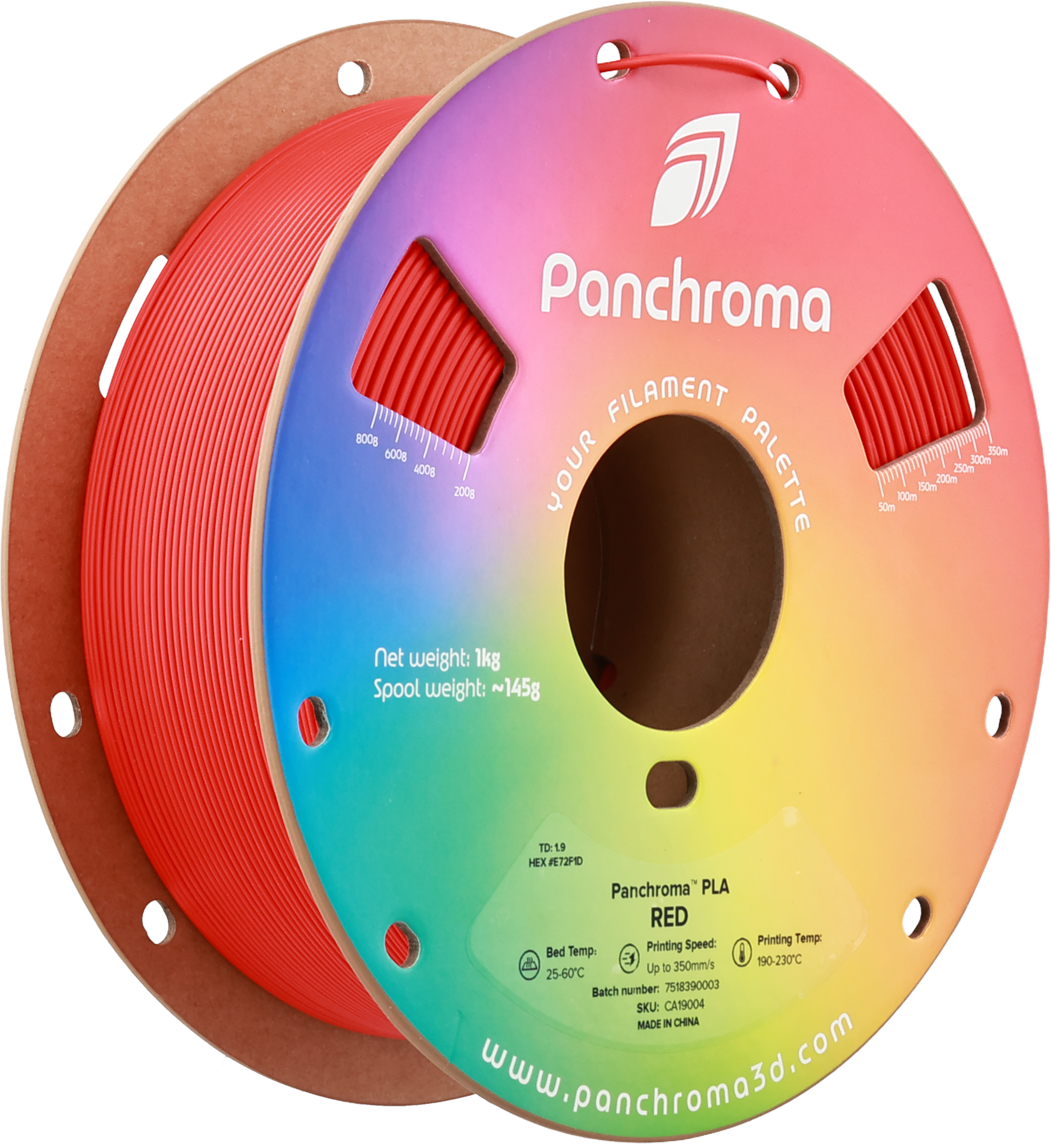 Polymaker  Panchroma™ PLA Red, 1,75 mm / 1000 g    High-Speed Filament in Red