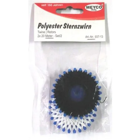 Meyco Sternzwirn 2x20m weiß/schwarz