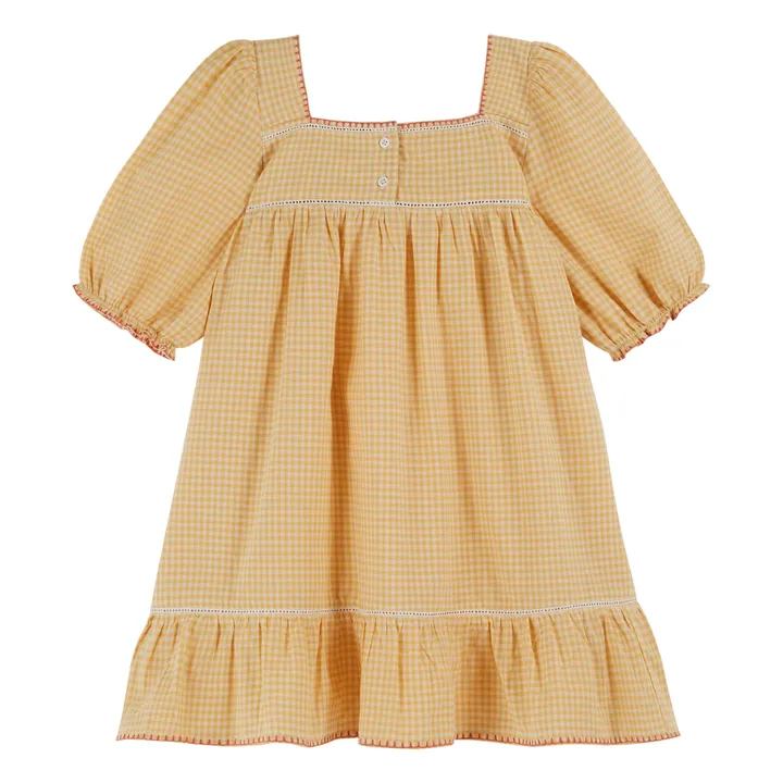 Emile et Ida Robe Tulipes Vichy | Jaune