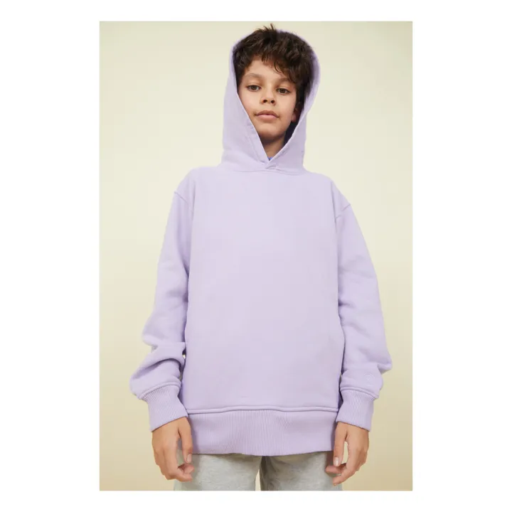 SMALLABLE BASICS Sweat A Capuche Garçon Coton Bio | Lilas
