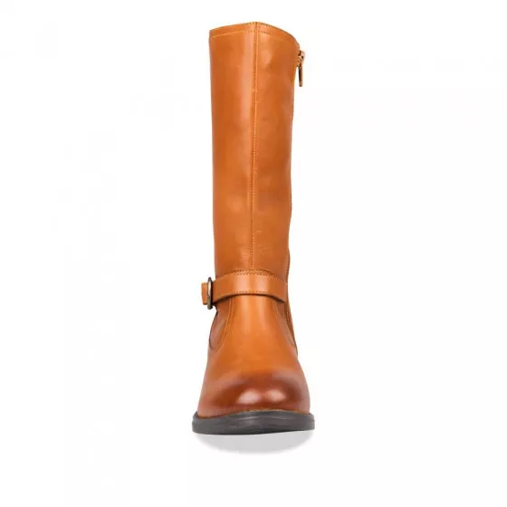 Bottes COGNAC LOVELY SKULL CUIR