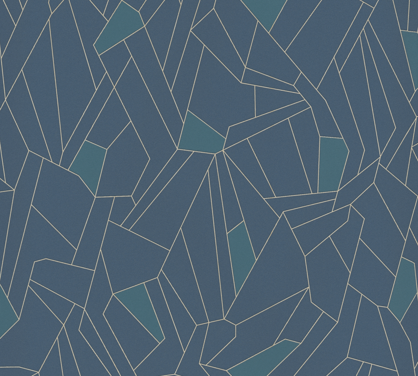 Vliestapete GRAFIK - blau -geometrisch - 10 Meter