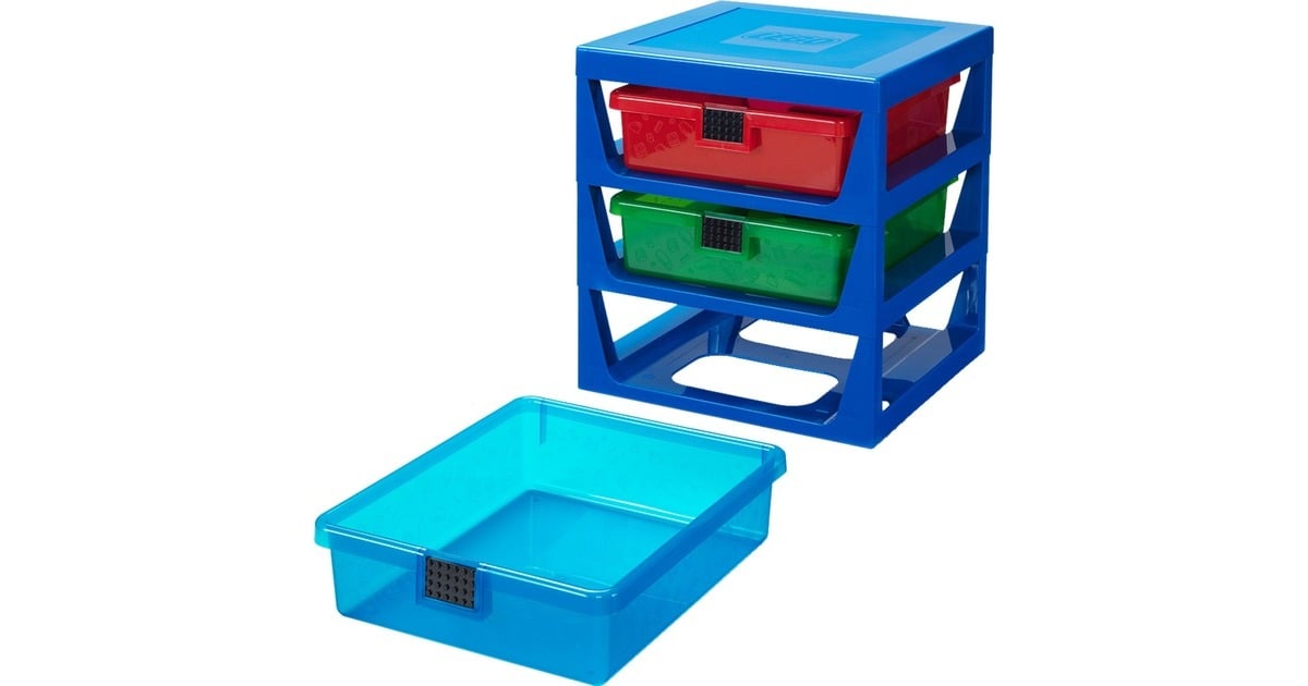 Room CopenhagenLEGO Iconic 3-Drawer Rack opbergdoos  (Blauw)