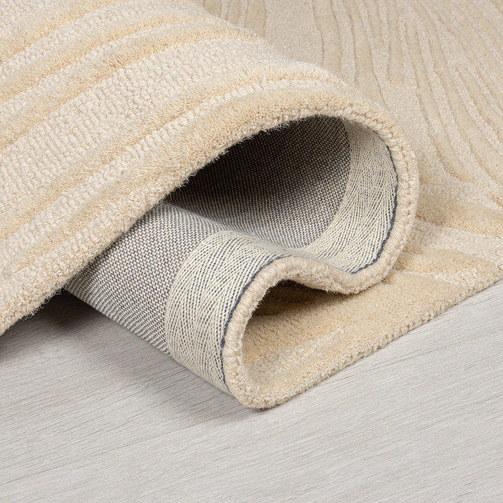 Modern vloerkleed - Solacio Leaves Beige