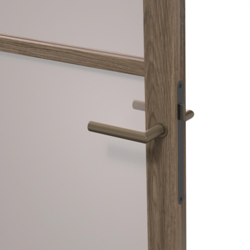 Arne & Bodil binnendeur ABE100 brons glas - donker eiken houtlook afwerking