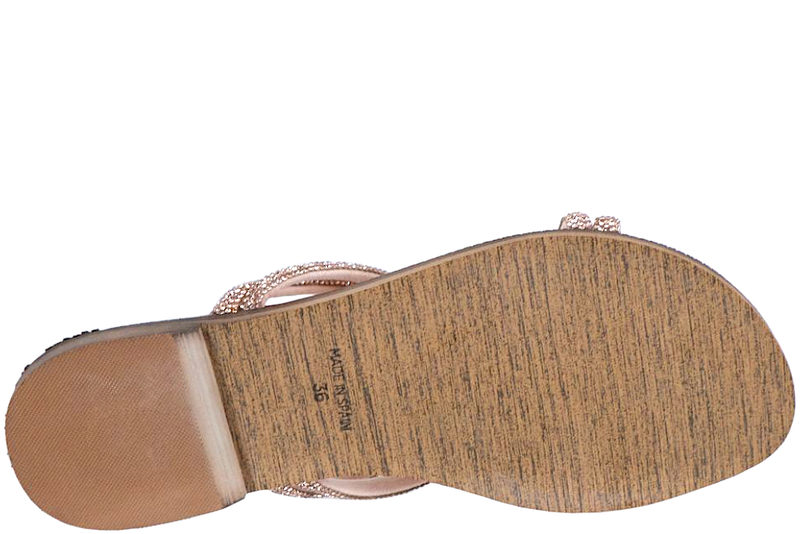 TIM OG SIMONSEN LIFA ROSEGOLD SLENTERS I TEKSTIL