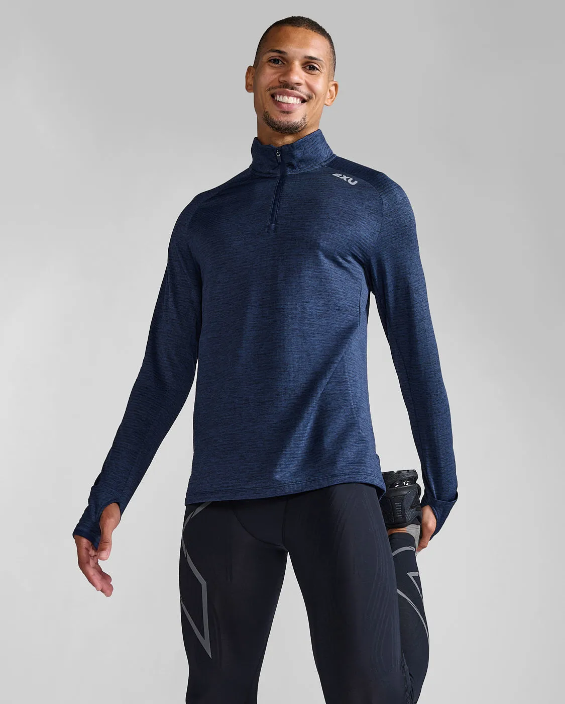 2XU Ignition 1/4 Zip Midnight/Silver Reflective