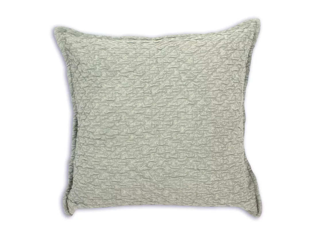 Now's Home - Coussin En Coton Gauffre Vert 45x45cm Gali