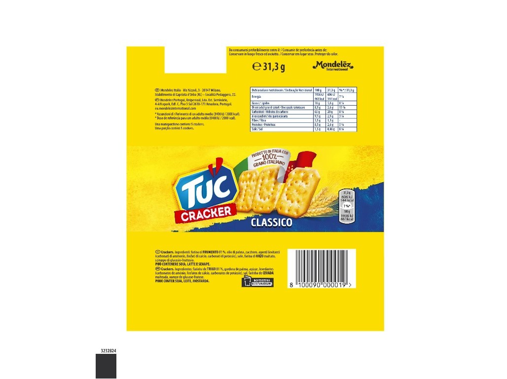 BOLACHAS TUC CRACKER 31.3 G
