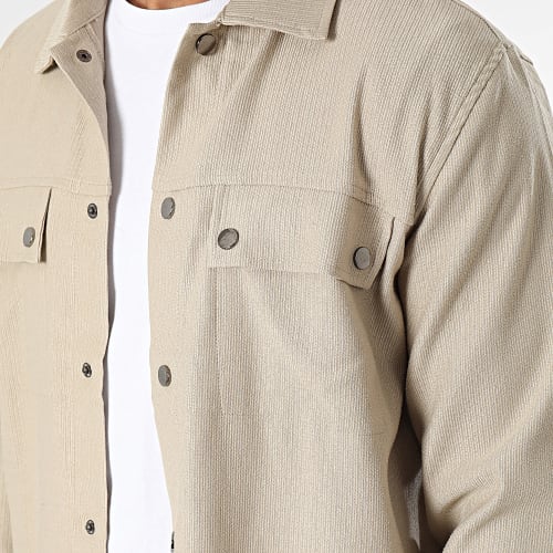 Ensemble Chemise Manches Longues Et Pantalon Beige