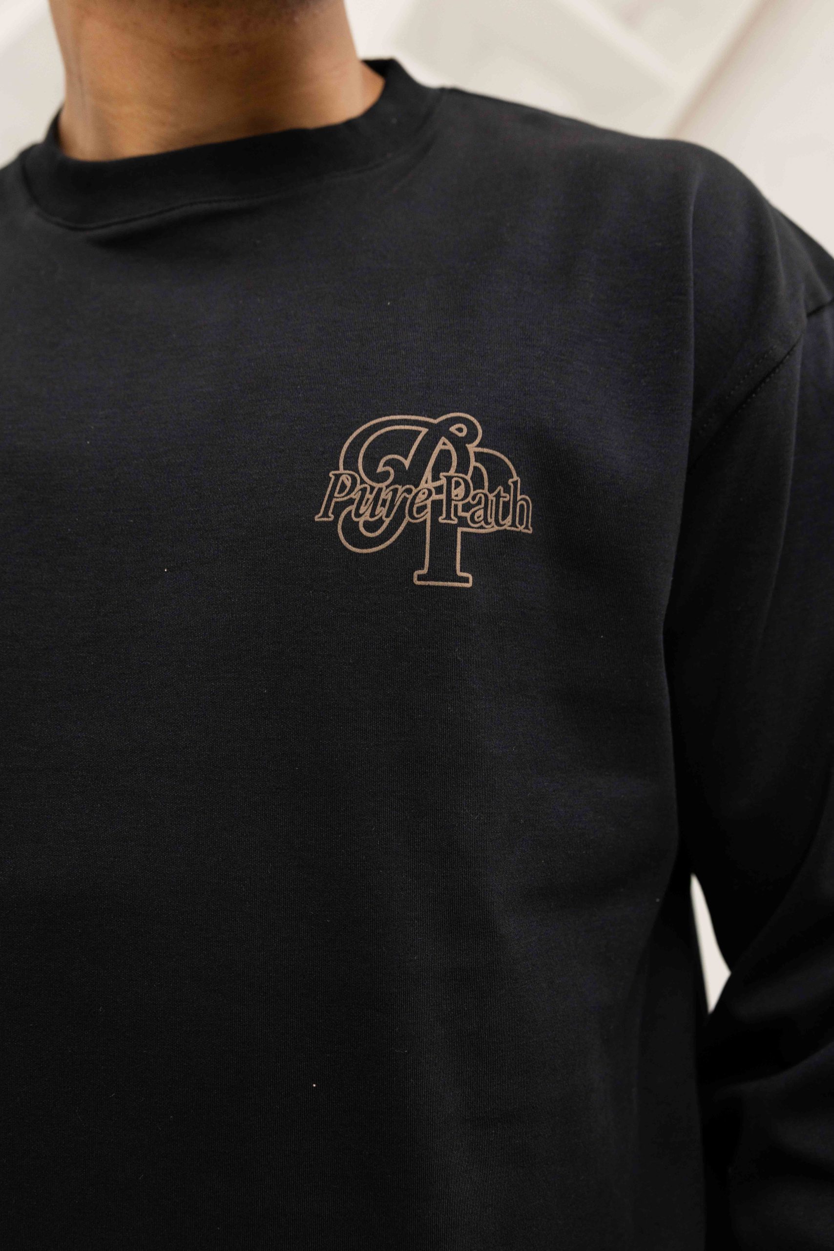 Pure Path Initials Longsleeve T-Shirt Heren Zwart