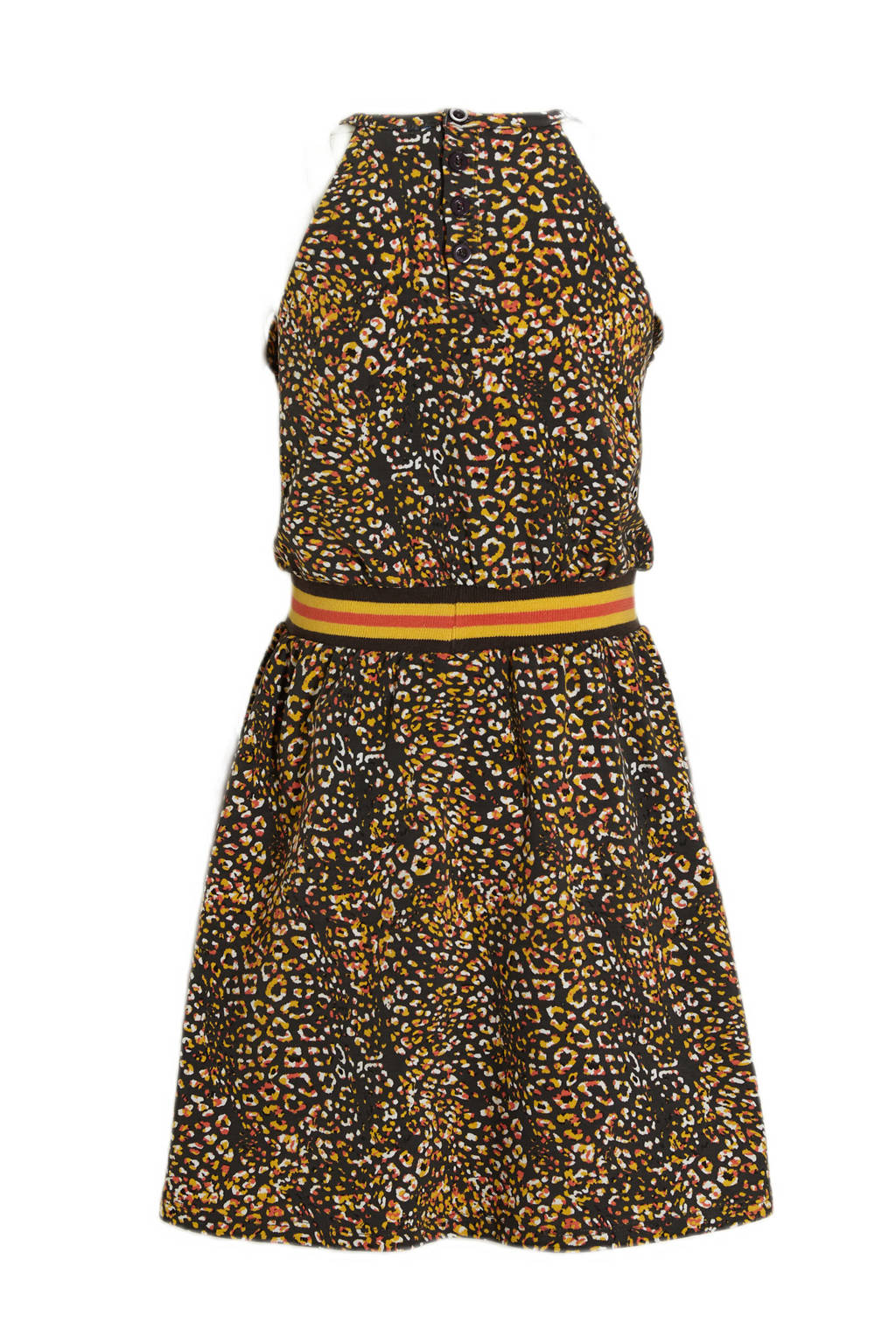 Orange Stars jurk Perihan met all over print donkergrijs