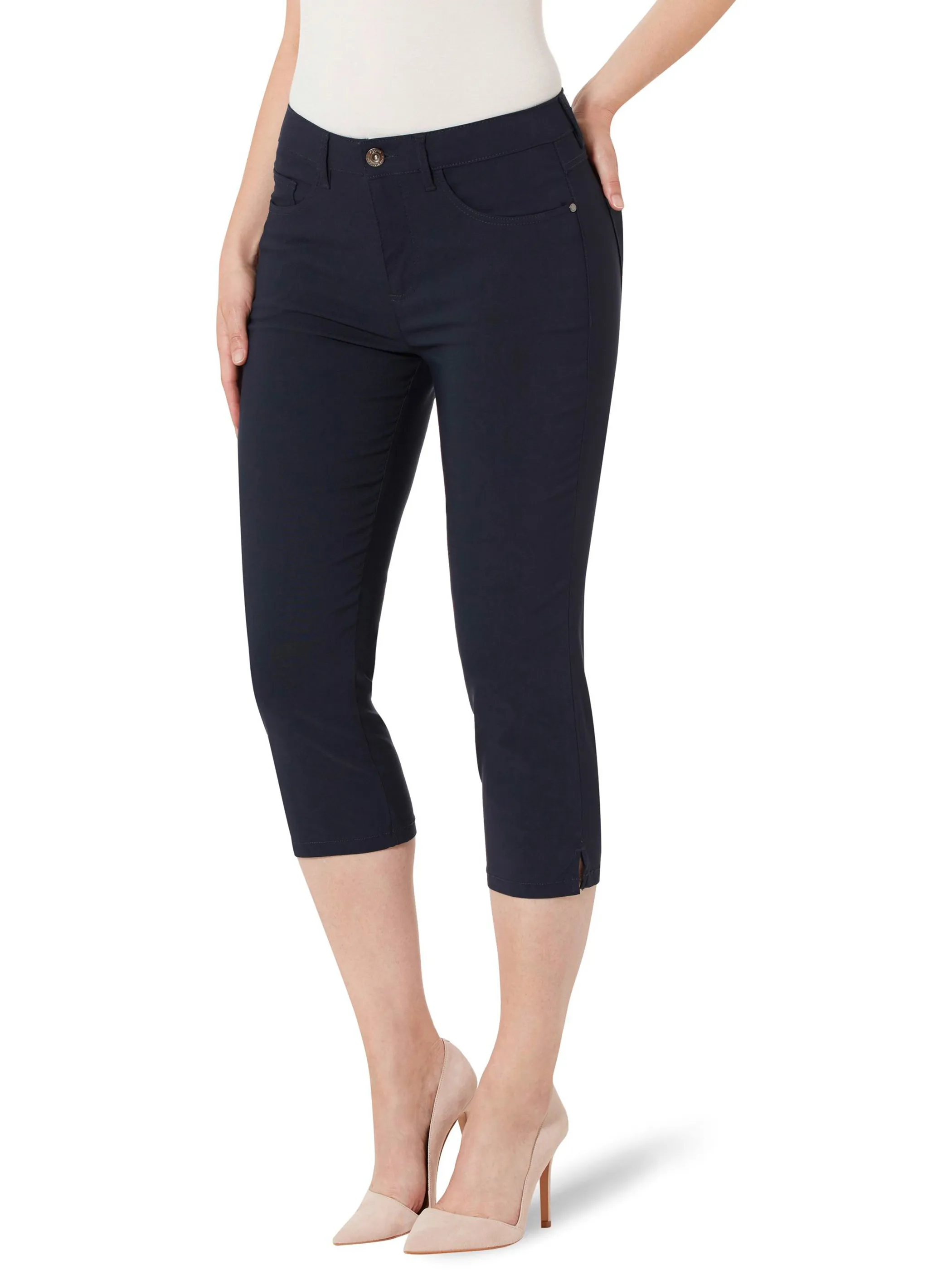 Damen Capri 5-Pocket Slim Fit