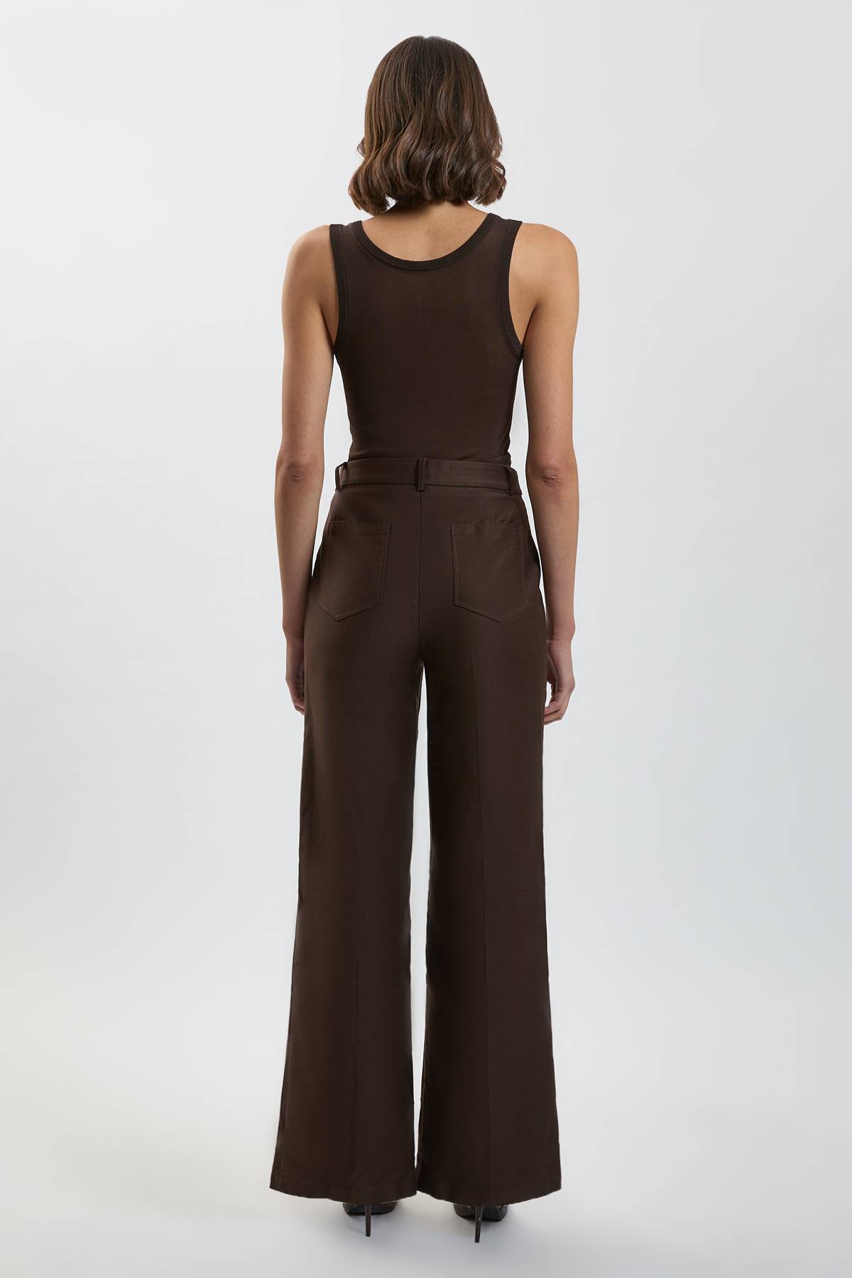 KarenMillen Pantalon Tailleur À Poches En Sergé Stretch
