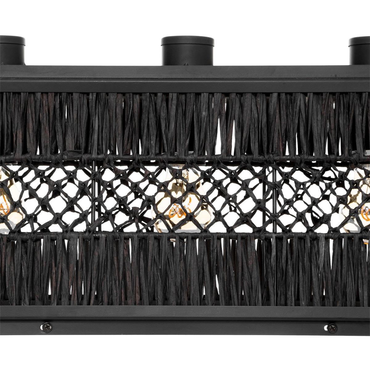 SUSPENSION RAFIA AARON NOIR L.93CM