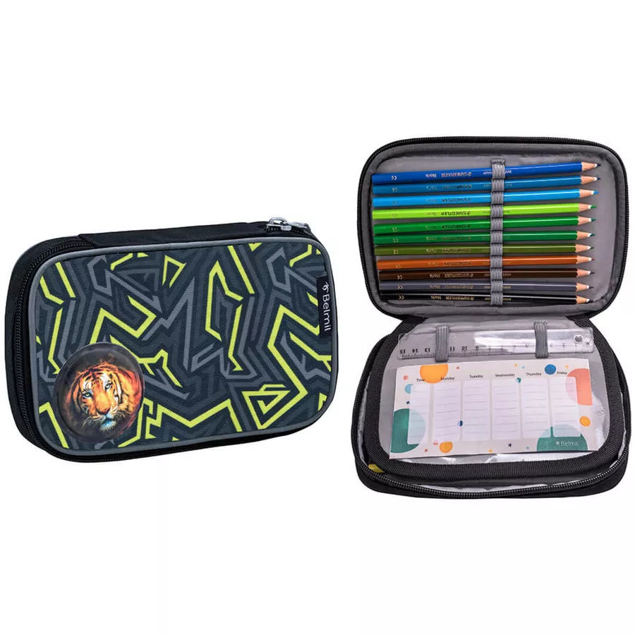 Belmil Schulranzen Premium Smarty Plus Set 5-teilig Iguana