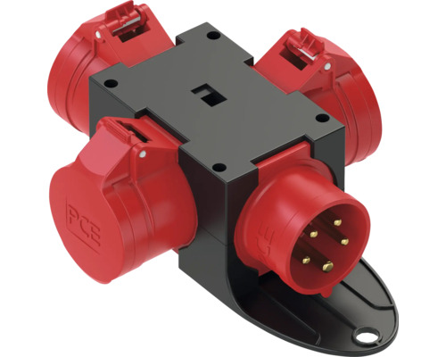 Mobiele kleine verdeeldoos 16A IP44 zwart PCE 9430411