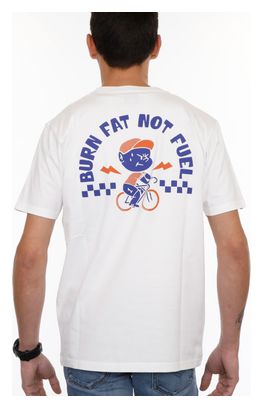 T-Shirt LeBram Burn Fat Not Fuel Blanc