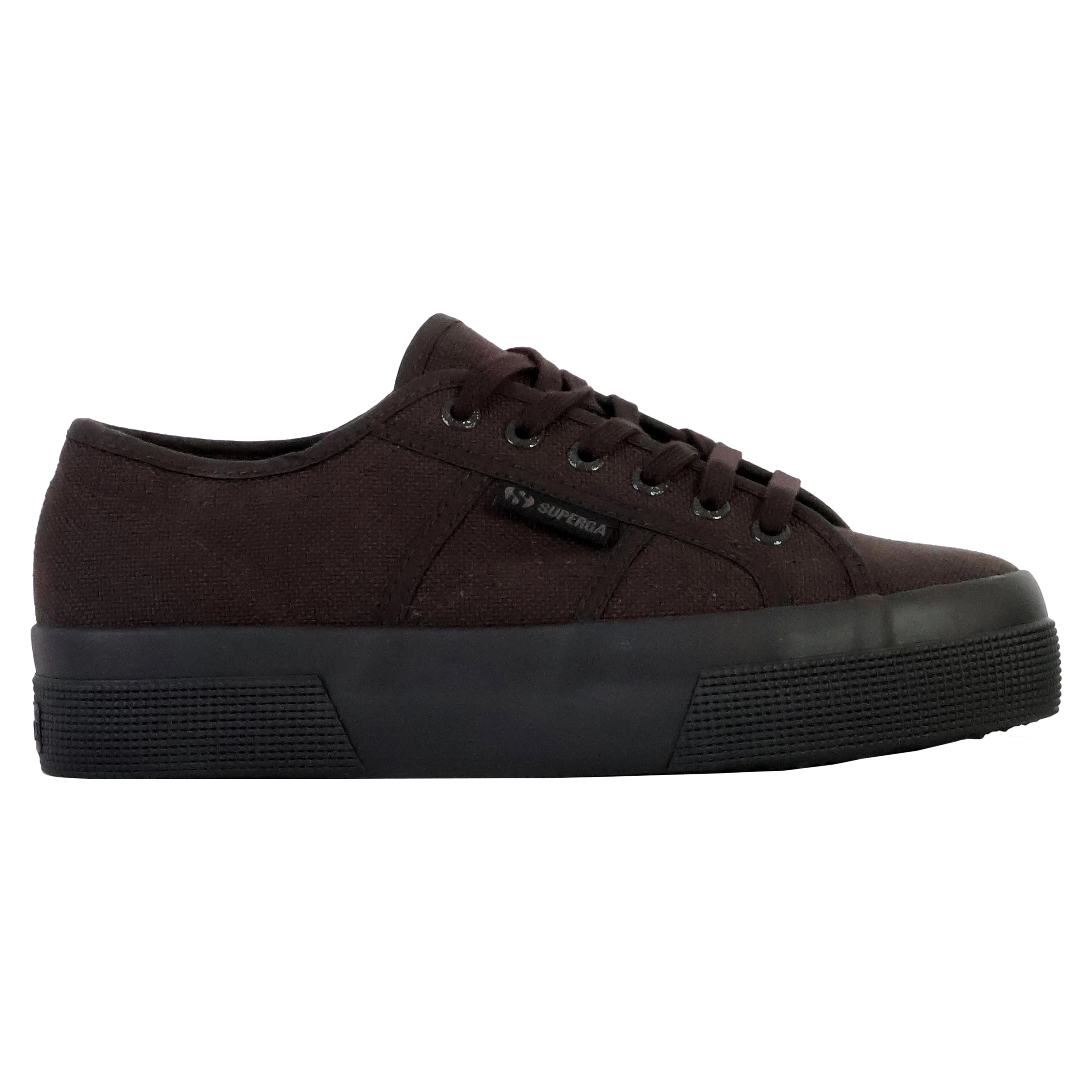 Basket basse à lacets superga platform | Noir