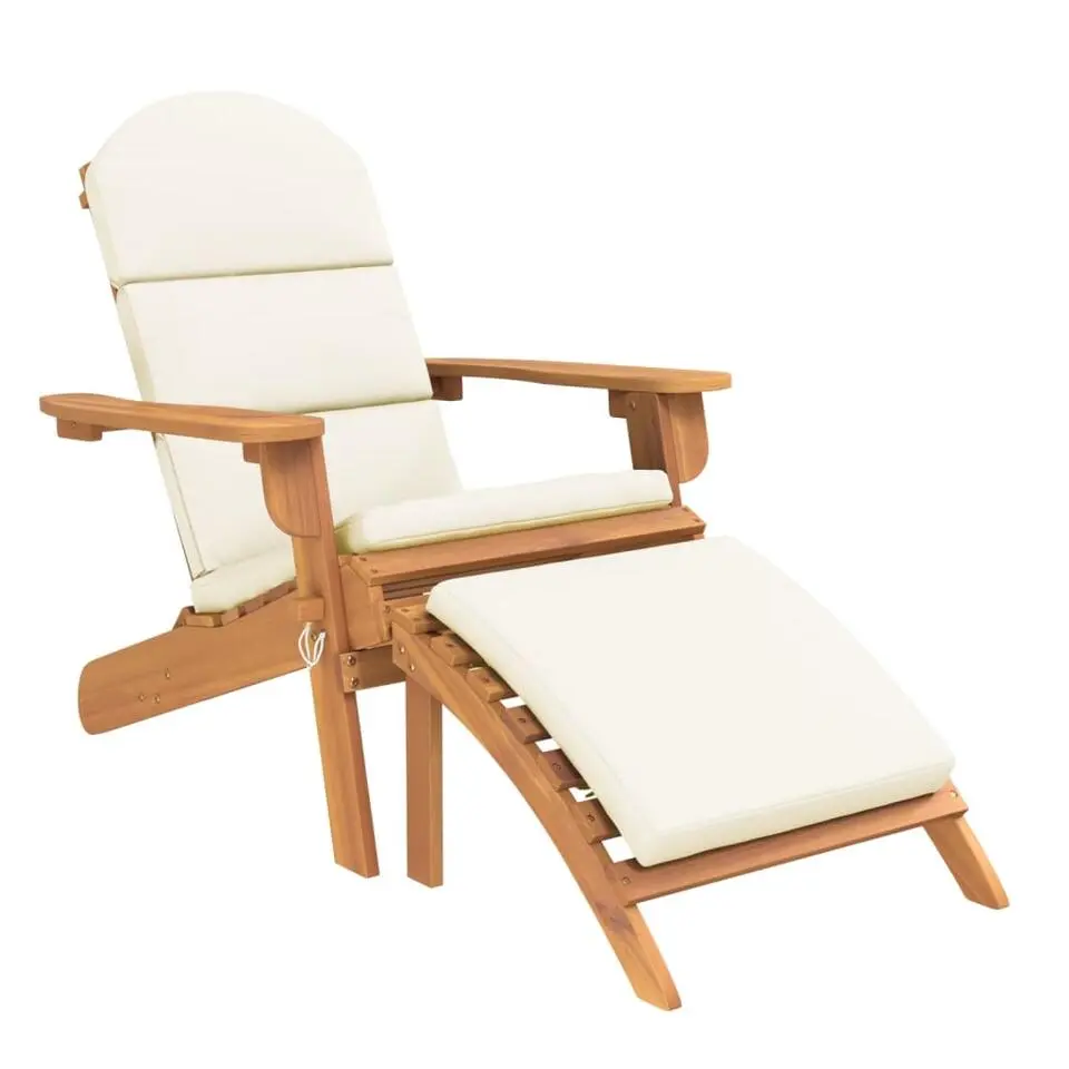 vidaXL - Adirondack tuinstoel - Voetensteun - Bruin - Acaciahout 75x84x90 cm